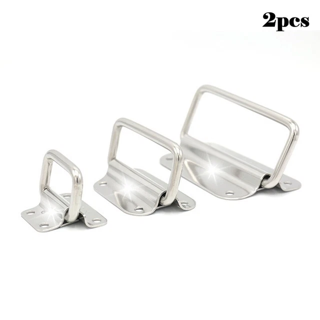 2Pcs Acciaio Inox Pieghevole Maniglie di Qualità Cassetto Manopole Armadio