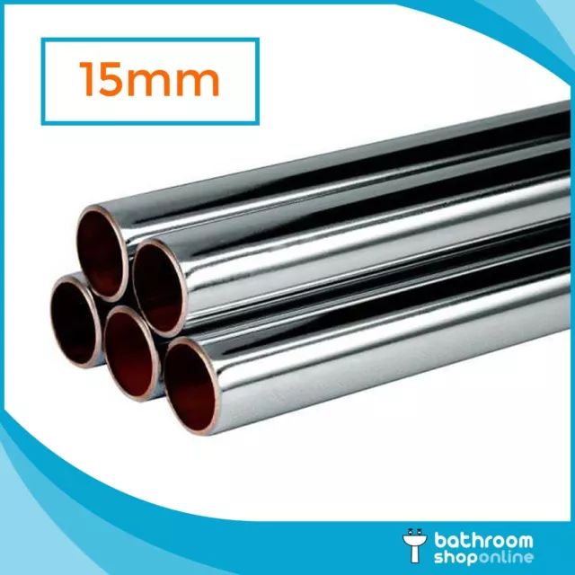 15mm Chrome Plated Copper Pipe/Tube/Piping Different Lengths Available