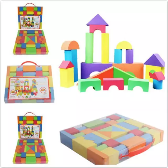 Multi Color Soft Foam Building Blocks Bricks Puzzle Educational Toys For Kids TO