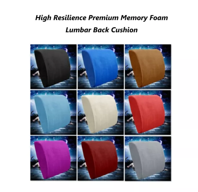 High Resilience Memory Foam Cushion Lumbar Support Back Pain Relief Therapy