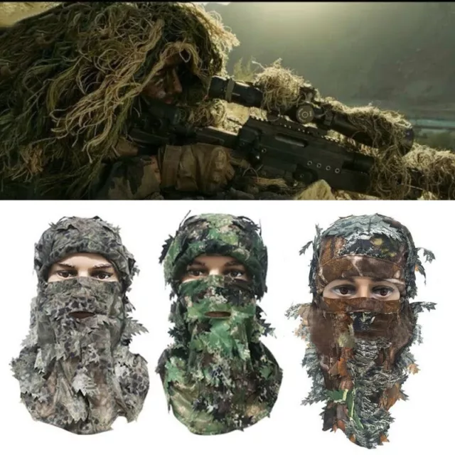 Mask/Handschuhe Für Taktische Tarnung Ghillie Paintball Jagd 3D Camo Sturmhaube