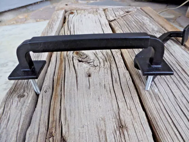 Sleek Black Large Metal Handle Drawer Pull Barn Door Urban Modern Sleek Urban