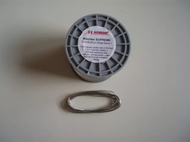 1 Meter 3.28 FT Genuine Mundorf Best Supreme Gold Solder silver Gold Tin