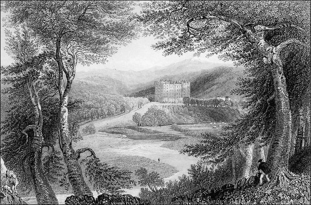 ÉCOSSE- CHÂTEAU de DRUMLANRIG (Dumfries & Galloway -Duke of Buccleuch) - Gravure