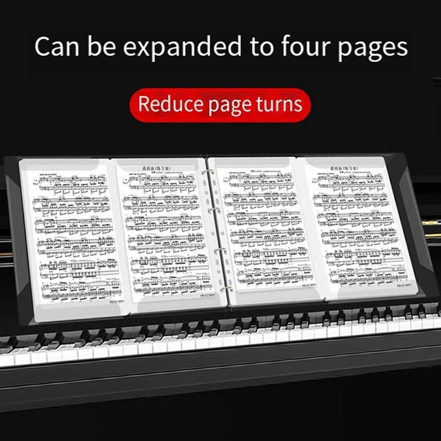 Dossier De Partitions Piano - Classeur Extension 4 Pages A4 Amovible Pour Performance Scène