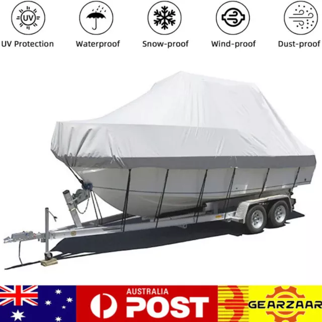 Heavy-Duty, Marine Grade 21ft-23ft / 6.4m-7.0m Trailerable Jumbo Boat Cover *