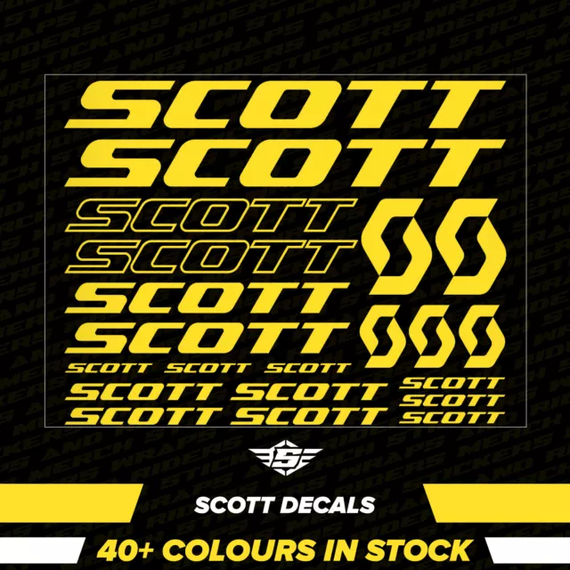 21PC SCOTT Vinyl Decals Stickers 40+ Colours - Cycling MTB BMX Road Bike Frame