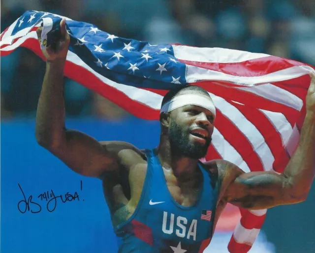 JORDAN BURROUGHS Signed 8 x 10 Photo Signed REPRINT Wrestling TEAM USA Olympics