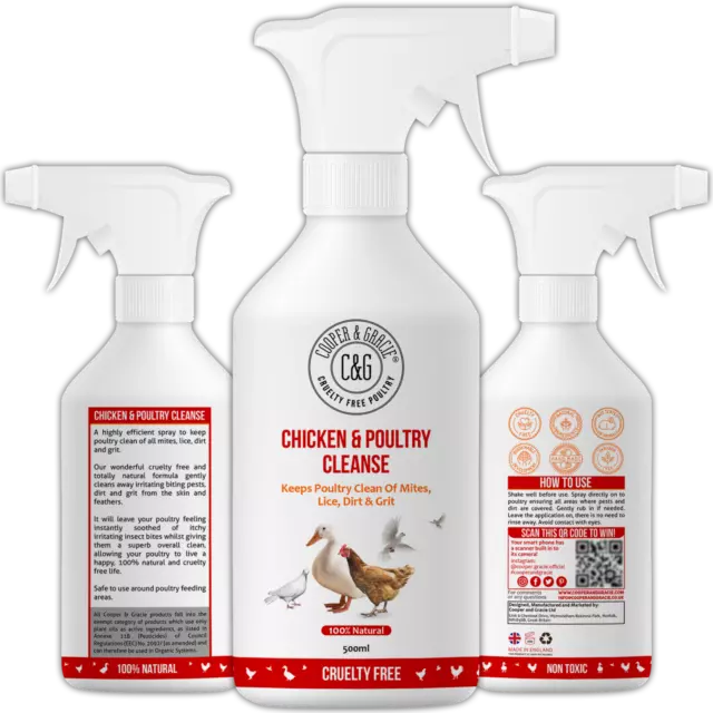 Chicken and Poultry Cleanse Mite and Lice Spray 500ml