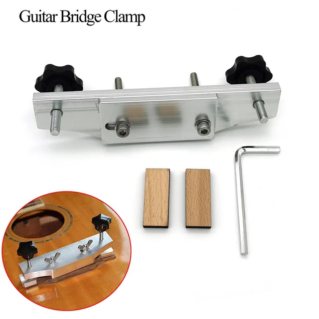 Acoustic Guitar Fixture Bonding Bridge Clamp Luthier Tools Set with Block Wrench