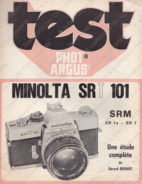 Test Phot Argus Camera Minolta SRT 101 Gerart Bouhot *booklet