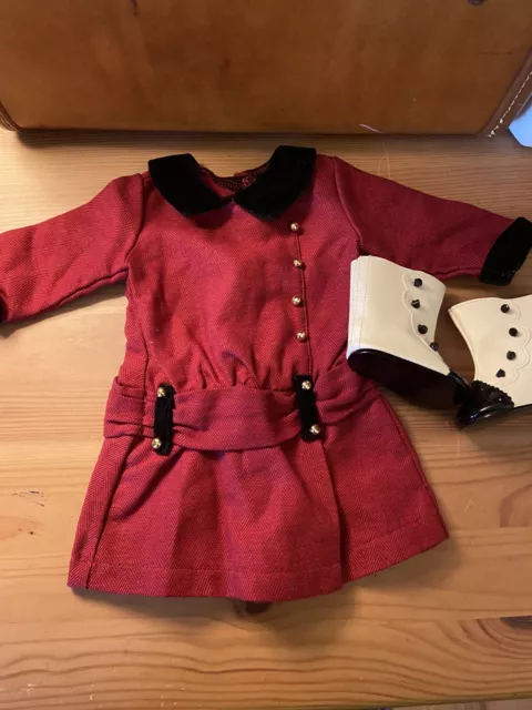 Rebecca’s Historical Meet Outfit American girl Brand Retired Boots Dress