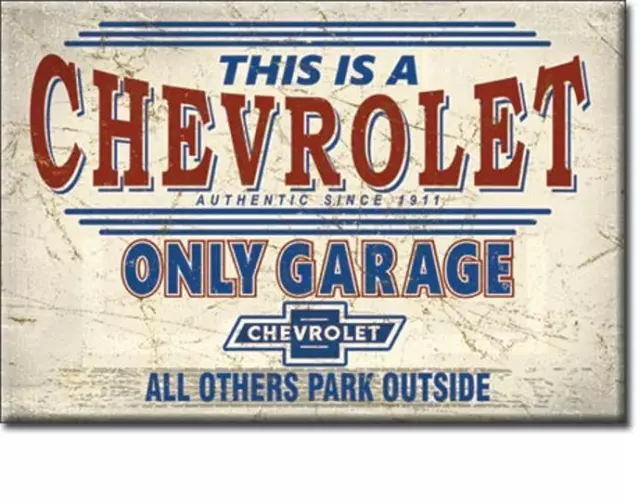 Chevrolet only Garage USA Retro nur für Chevy Werkstatt Magnet Schild