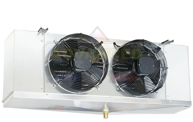 Low Profile Walk-In Cooler Evaporator 2 Fans Blower 10,400 BTU / 1,400 CFM, 115V