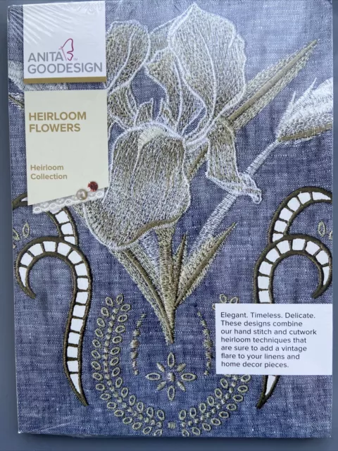 Máquina de bordar diseños de diseño Anita CD reliquia flores