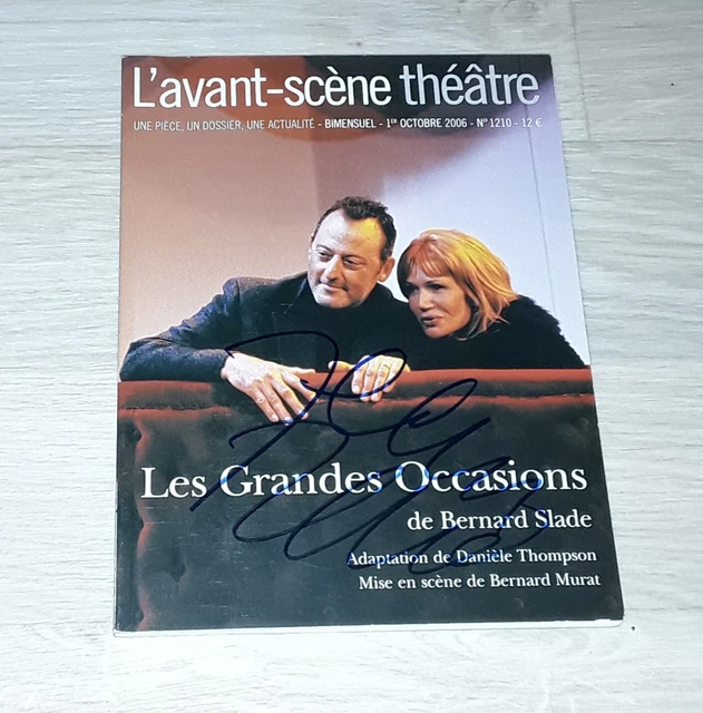AUTOGRAPHE JEAN RENO programme texte pièce signé Dédicace Grandes ...