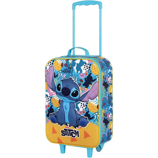 Trolley Stitch Per Bambini - Valigia Rigida ABS 4 Ruote, 34.5x20x51cm 31L, Blu - Foto 12
