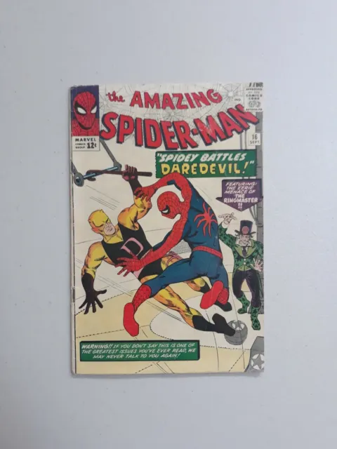 Amazing Spider-Man 16 Marvel Comics 1964 1st Daredevil Crossover