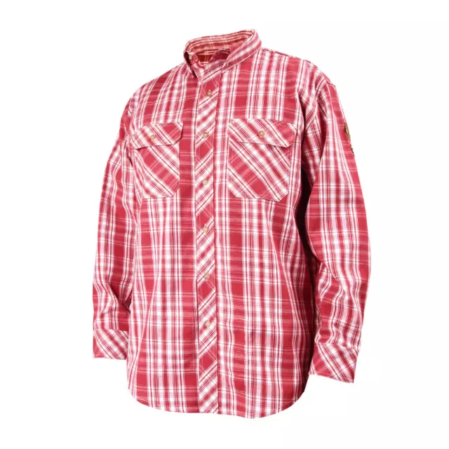 Black Stallion WF2110-PR AR/FR Cotton Work Shirt, NFPA 2112, Plaid, 3X-Large