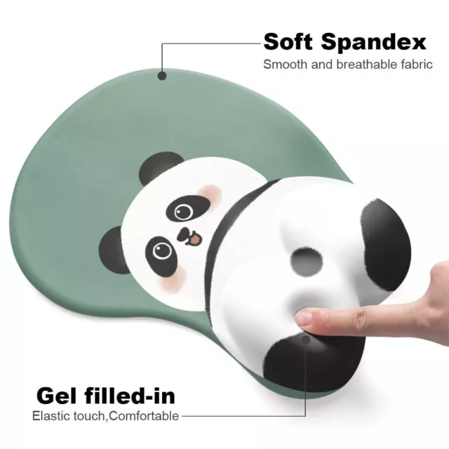 Panda Mouse Pad Cute Mice Pad Comfortable Mouse Mat  Typing and Pain Relief 2