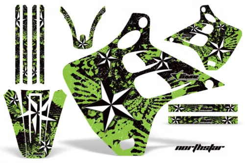 Dirt Bike Kit Grafica Adesivi Copertura Per Kawasaki KX125 KX250 90-91 NORTHSTAR