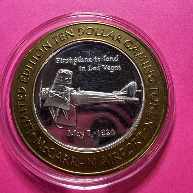 6 OZ .999 Silver McCarran Airport “Las Vegas 1958” Ten Dollar