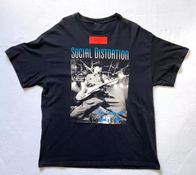 SOCIAL DISTORTION Sex Love and Rock`n`Roll USA Tour `04 T-shirt XL Mike Ness #65 2