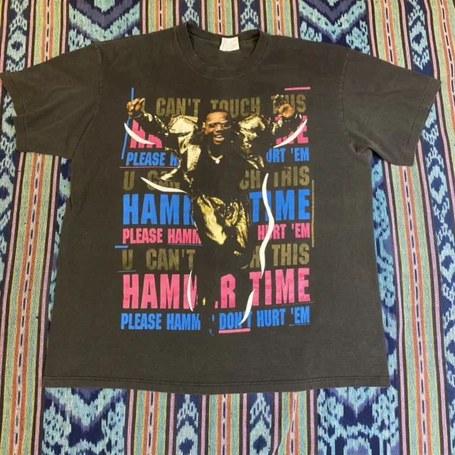 Vintage 90’s MC Hammer Crew Neck Tee Sz XL Single Stitch Hanes Can’t Touch This