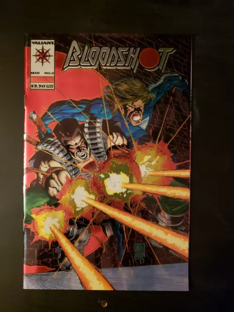 BLOODSHOT # 0 Valiant comics VFNM Foil Wrap Cover