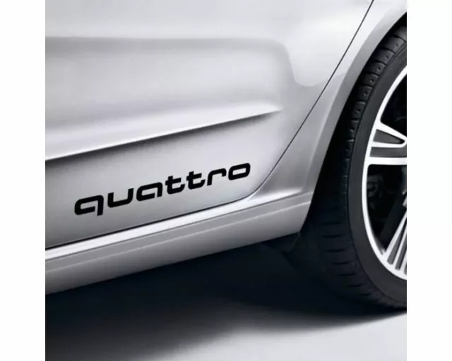AUDI QUATTRO REAR WINDOW VINYL STICKER CAR DECAL 60cm DEFAULT WHITE X1