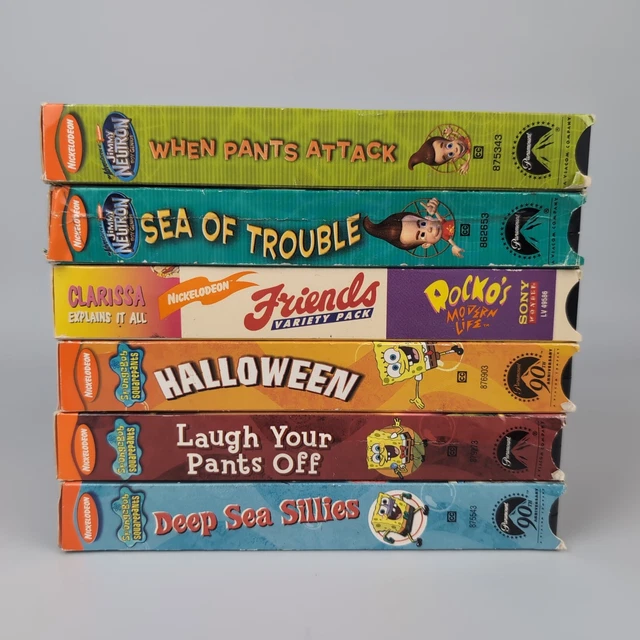 NICKELODEON VHS LOT Jimmy Neutron Spongebob SquarePants Rocko Clarissa ...