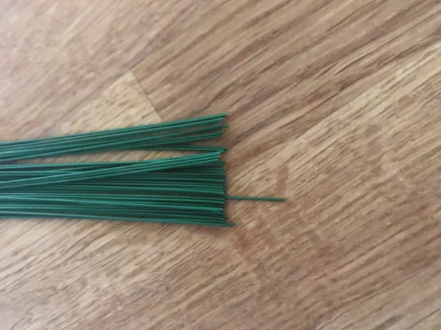 Oasis florist plastic covered wire #18 & 22 green sugarcraft flowers cake