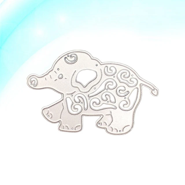 elephant template DIY elephant embossing cutting template Vorlage Kohlenstoffsta