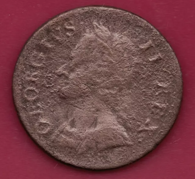 1754 GEORGE II Copper Farthing.