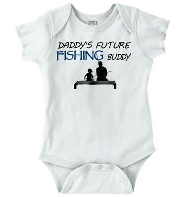 Daddys Fishing Buddy Fathers Day Angling Daughter Son Gift Romper Bodysuit