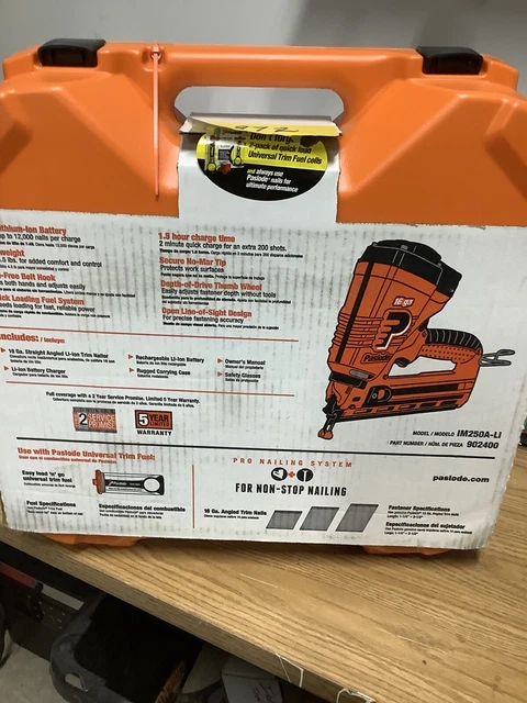 Paslode IM250A-Li 902400 16 Gauge Angled Cordless Li-Ion Finish Nailer NIB