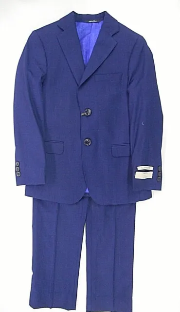 Boys T.O. Collection Classic Navy Blue 2PC. Suit Classic Sizes 8 - 20