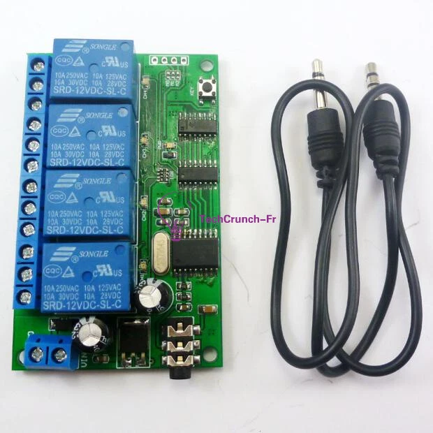 12V 4CH MT8870 DTMF Tone Signal Decoder Relay Phone Remote Control PLC ...