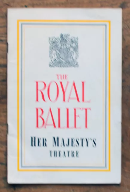 OLD PROGRAMME Her Majestys Theatre Melbourne The Royal Ballet  1958