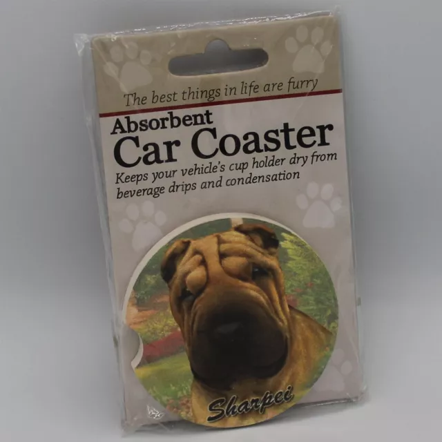 Super Absorbent Car Coaster - Dog - Sharpei