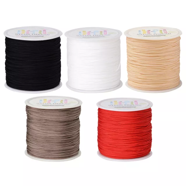 90m / Roll Flechten Makramee Cord Nylon Faden Perlenschnur für Armbänder DIY