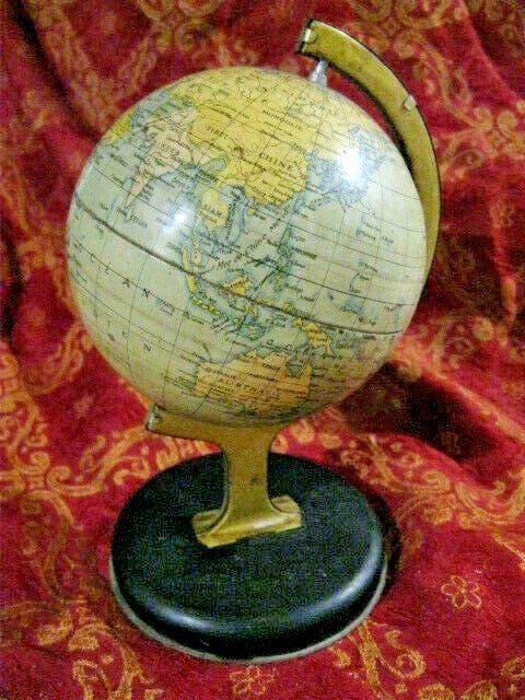 COFFRET PAPETERIE JOUET Ancien Globe Terrestre La Poste Carton Tôle COFFRET PAPETERIE JOUET Ancien Globe Terrestre La Poste Carton Tôle