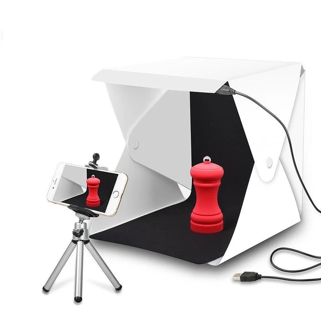 Carpa de luz estudio fotográfico con 2 fondos plegable profesional caja de fotos iluminación LED