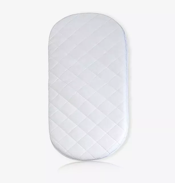 Moses Pram Basket / Pram Mattress Soft Quilted  Oval Shaped All UK Sizes