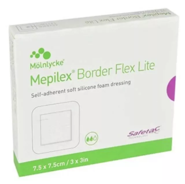 Mepilex Border Flex Lite Self Adherent Soft Silicone Foam Dressing 581200 5/pack