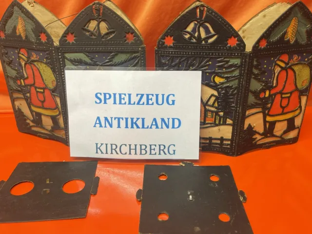 Antike Dresdner Pappe Laternen Antik Alt Weihnachten Aufsteller Kerze Um 1930/40