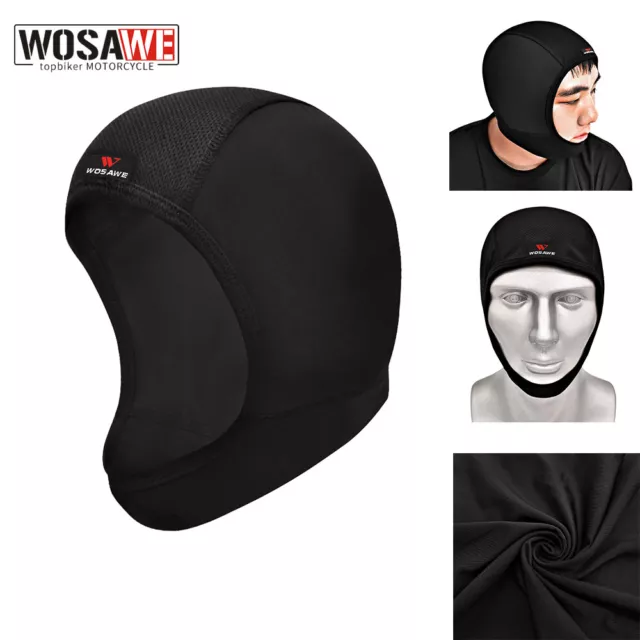 WOSAWE Cappello da moto sotto il casco Calotta interna da ciclismo Elastico alto