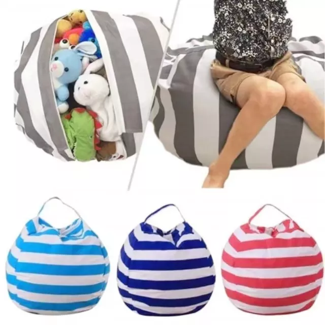 large Stuffed Animal Toy Storage Bean Bag Cover Kids Bean Bag Chairs Kids Gifts*