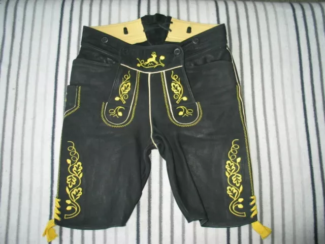 Pantaloni corti in pelle folcloristica pantaloni piatti pelle lapponica Auer Samerberg