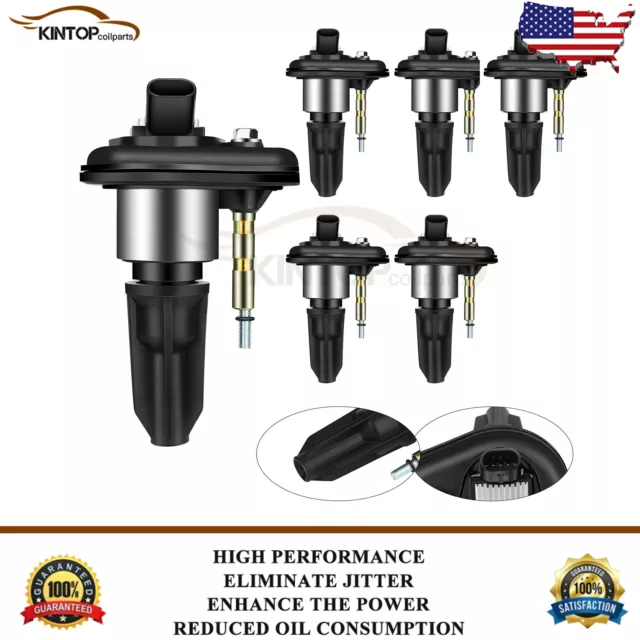 6 Ignition Coils For Chevy Trailblazer EXT Colorado 2002-2005 2.8L 3.5L 4.2L